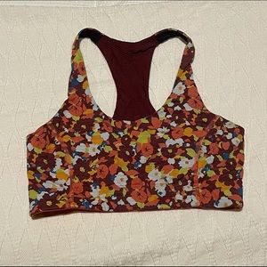 Outdoor Voices Doing Things Bra in Paprika Bloom